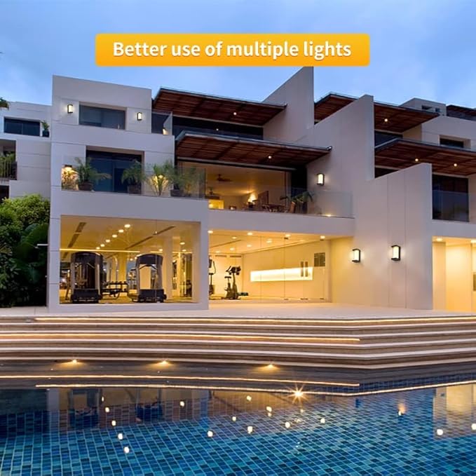 LED 18W Aluminum Rectangular Modern Outdoor Wall Light1800LM Bright Porch Lights3000K Warm White Exterior Sconce LightingIP65 Waterproof for Patio Backyard House Front Door Black LANFU