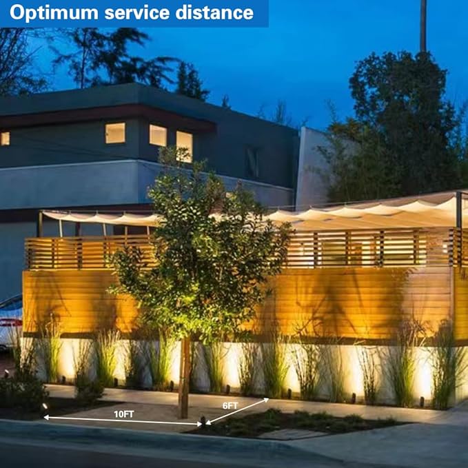 EAGLOD 20W Led Spotlights Outdoor Landscape LightsLow Voltage Led Landscape Lighting 12V ~24V AC/DC Waterproof Landscape Spotlights with Stake for Tree Flag Lights 3000K Ultra Warm White (4Pack)