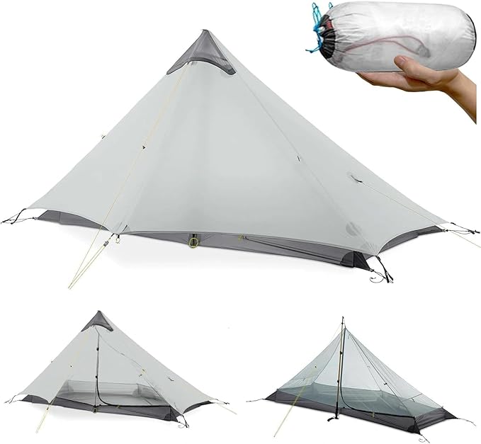 Ultralight Waterproof Tent Double-Layer Three-Season Backpacking Tent for 1-Person Camping Kayaking Climbing Hiking Weighing in at only 2 pounds for The Tent
