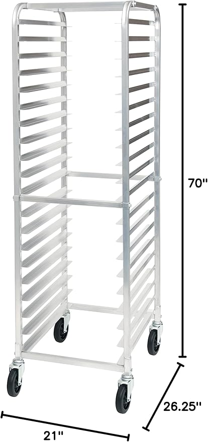 Winco Aluminum Sheet Pan/Bun Rack 3 Spacing 20 Tier
