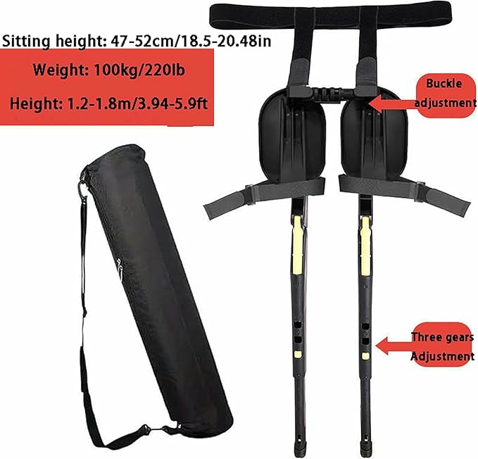 Lightweight Exoskeleton Seat Wearable Invisible Chair for Legs Portable Ergonomic Support Chairless Seat 220lb Load for Outdoor Travel Camping