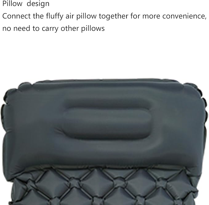 Outdoor Camping Inflatable Mattress Sleep Pad with Pillows Travel Mat Folding Bed Light Weight Air Cushions Enduring Travel Mat Folding Bed