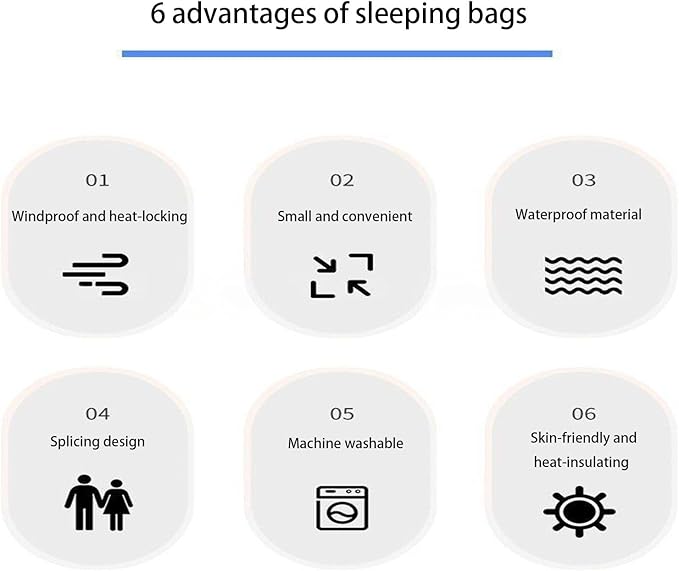 All - Season Warm Sleeping Bag Versatile Lightweight Camping Sleeping Bag with Waterproof &amp Skin - Friendly Fabric Machine Washable Ideal for Outdoor Camping Home &amp Travel