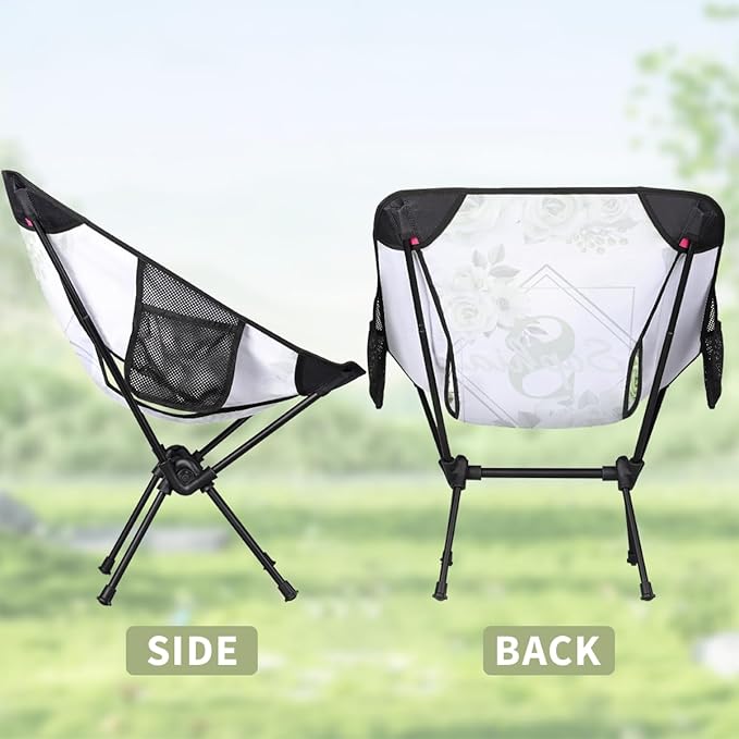 Camping Chair Personalized Backpacking Chair Lightweight Portable Folding Customized Name Chairs for Beach Sport Hiking (Olive Green)