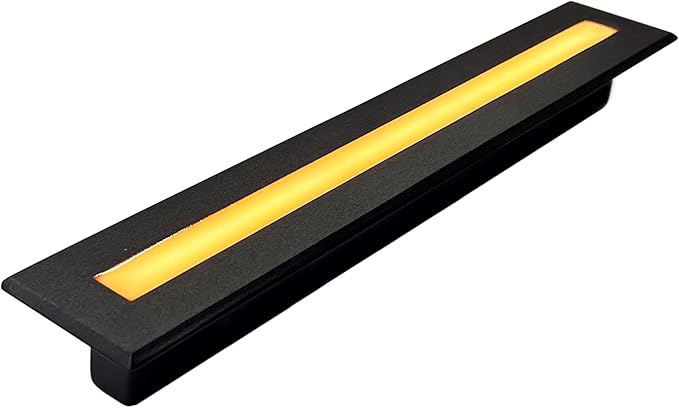 LUMENGY Deck Liner LED Light 0.5x9 Inch 2700K Warm White 12V Low Voltage IP67 Waterproof for Wood and Composite Decks and Patios Brown