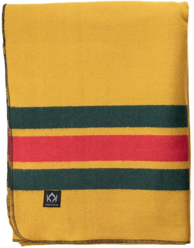 Arcturus Rainier Wool Blanket Warm Thick Washable Wool Blanket for Home Outdoors Camping Tailgates Picnic Hunting Travel &amp Emergency Kits Twin Size 4.5 lb North Cascades
