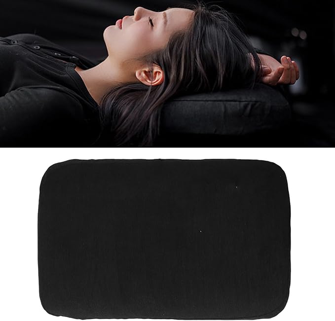 Memory Foam Pillow for Camping Hiking &amp Airplane Soft Breathable &amp Portable Neck Pillow Ergonomic Support(Black)