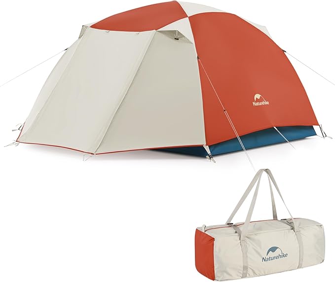 Naturehike Camping Tent 2/3 Person Double Layer Instant Easy Setup Waterproof PU2000mm 54 MPH Wind Resistance UPF 50+ Outdoor Tent for Camping Festivals Backyard Sleepovers