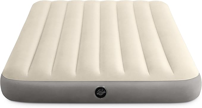 Intex Dura-Beam Air Mattress 64102E Single-High | Fiber-Tech | Full Size | 10in Height | 600lb Capacity | Pack of 3