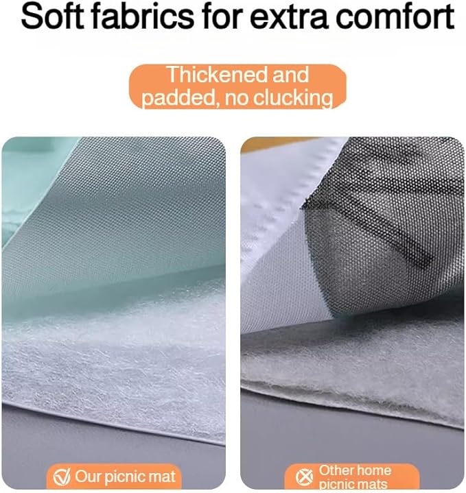 lilaBelle] Thick Picnic Mat【Waterproof Camping Blanket】 Oxford Cloth with PVC Backing Portable Outdoor Cover for BBQ Spring Outing Festival Beach Party Essentials Style A