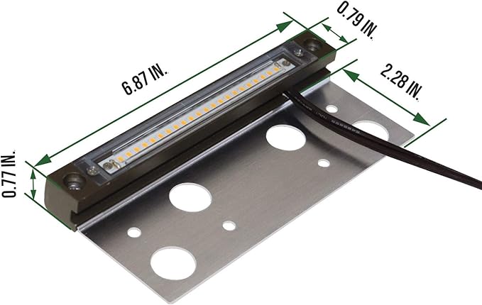 20-Pack GKOLED Hardscape Light Paver Wall Light 6.8 Inches Long Integrated 4W 2700K LED Light Source LED Step Light Solid Powder Coated Die-cast Aluminum Housing Low Voltage 12V AC/DC UL Listed