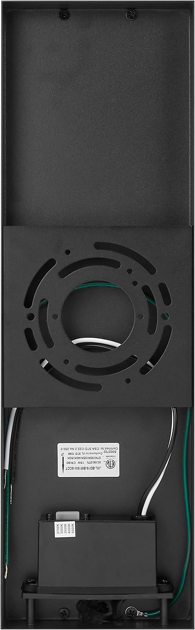 Maxxima LED Porch Lantern Outdoor Wall Light Linear Black Sconce with Vertical Bar 300 Lumens 5 CCT 2700K/3000K/3500K/4000K/5000K Modern Exterior Flush Mount Patio Lighting