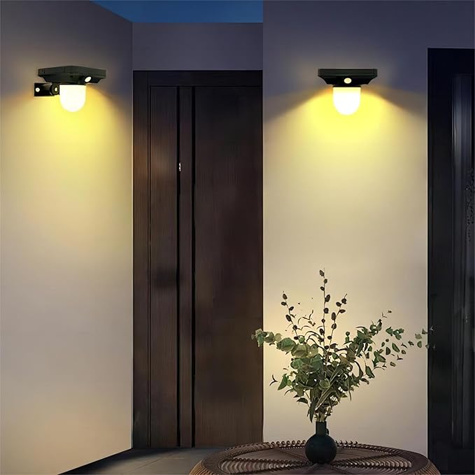 S NMT Solar Landscape Spotlight 4 Pack IP65 Waterproof Outdoor Garden Solar Powered Pathway Light Motion Sensor Path Lighting for Yard Patio Pathway