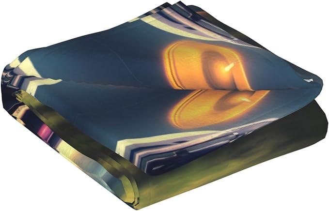 UFO Landing Blanket.Super Soft Flannel Blanket 80x60 inches 100% Polyester for Warmth Perfect for beds Sofas and Camping.