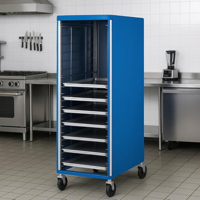 Pan Rack Cover Blue Vinyl - 28 L x 23 W x 64 H