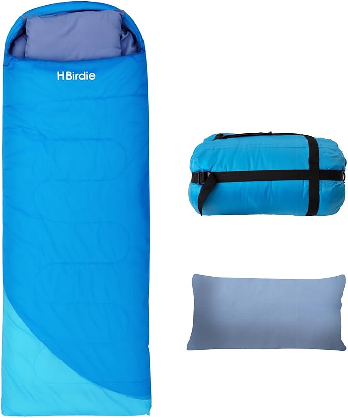 Adult Sleeping Bag with Pillow Comfortable Durable &amp Waterproof Lightweight for Adults Kids Spring Summer Autumn 3 Seasons Travel Camping Outdoor