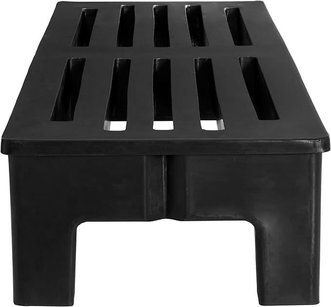28W-502 Commercial NSF Heavy-Duty Plastic Dunnage Rack 3000 lb. Capacity 60x22x12