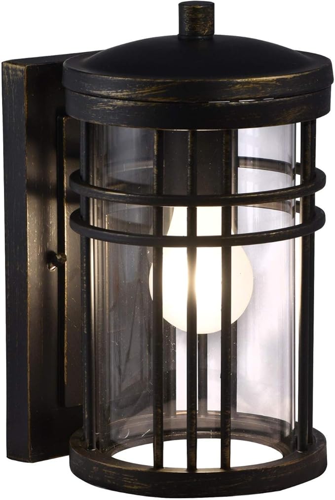 Springdale SPW17049 Clarion Outdoor Wall Sconce Black Gold