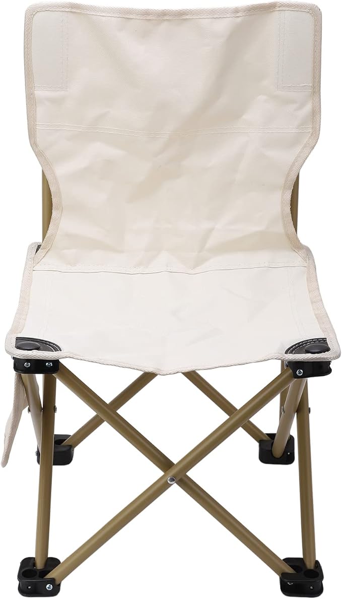Diydeg Portable Camping Chair Folding Design Stainless Steel Frame Oxford Cloth Cushion Anti Slip Chair Feet Ideal for Outdoor Activities