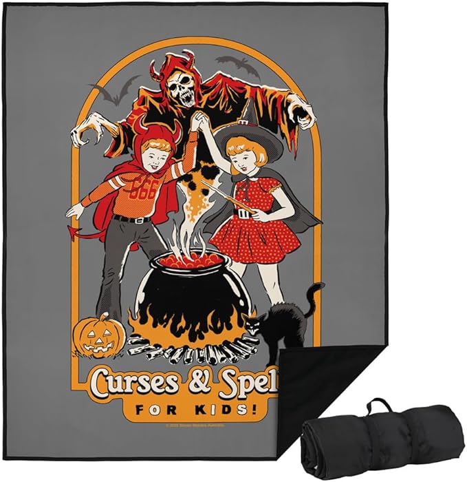LOGOVISION Steven Rhodes Curses &amp Spells for Kids Outdoor Blanket for Picnic Beach Camping Park Tailgate 50x60
