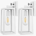 Dusk to Dawn Outdoor Lighting Fixtures Wall Mount Sensor Exterior Wall Lights for House Anti Rust Porch Light White Sconce Lamp Waterproof Wall Lantern for Doorway Garage 2-Pack