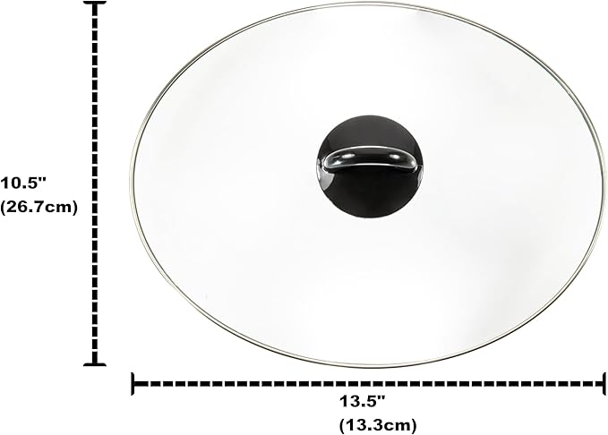 Univen Oval Glass Slow Cooker Lid Only Compatible with Crock-Pot Models SCV800-B SCV800-S SCCPVFC800-DS SCCPVZ800-S