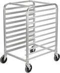 10 Tier Aluminum Bun Pan Rack with Lockable Wheels Mobile Commercial Bread Cooling Rack Trolley for Kitchen Bakery Restaurant 20 W x 26 D x 39 H Storage Cart