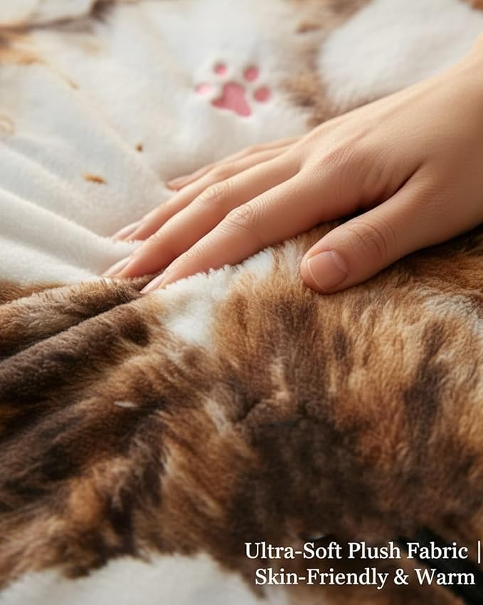 2026 New Fluffy Cat Sleeping Bag for Human Adult Soft Sleepover Bag Cat Envelope Sleep Bags Adult-Size Wearable Washable Warm Blanket for CampingTravel and Home Lounging