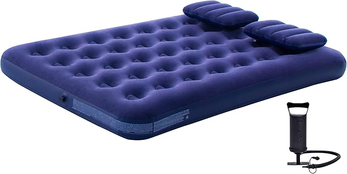 DIMAR GARDEN Full Size Camping Air Mattress Inflatable Bed with PillowInclude Hand Pump
