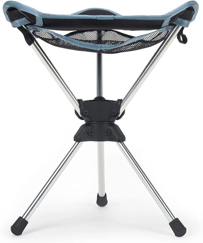 GRAND TRUNK Compass 360° Swivel Camping Stool | Ultralight Foldable Tripod Seat with Aluminum Frame | Portable Outdoor Chair for Hiking Fishing &amp Travel | Black