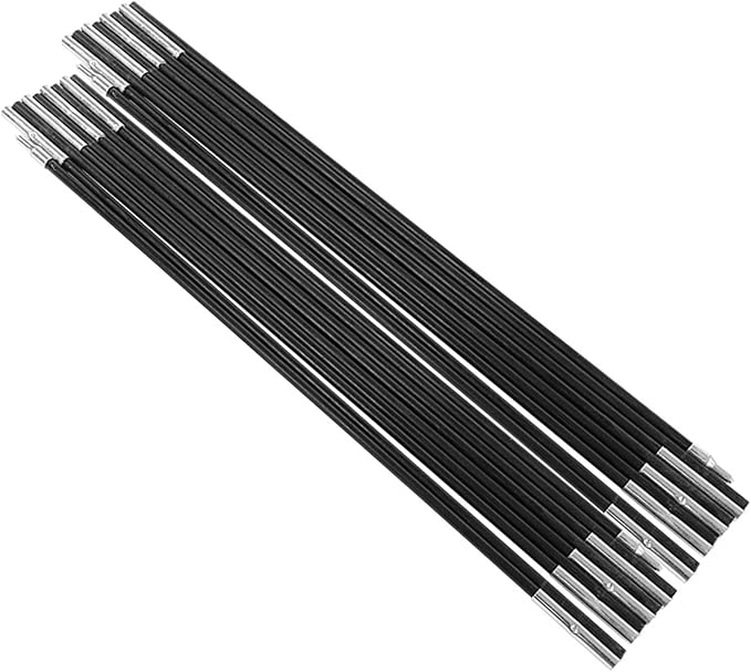 Haofy 4.9M Fiberglass Camping Tent Pole Bars Outdoor Support Rods Awning Frames Kit Tent Poles Replacement Trail Replacement Parts