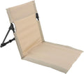 Outdoors Beach Loungers Beach Lounge Chairs Beach Chairs Portable Folding Beach Mat Lounge Chair with Oversized Zippered Pocket Adjustable Backrest Storage Pouch for Camping Beach (Khaki)