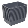 Vcansay 13 L Plastic Commercial Bus Tubs Restaurant Dish Washing Box Gray 12 Packs