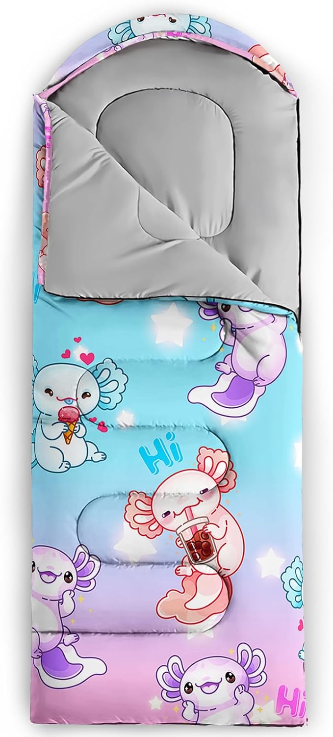 QOOMO Camping Sleeping Bags3 Season Warm &amp Cool WeatherLightweightWaterproof Sleeping Bags for Adults &amp KidsTravelingand OutdoorsCamping Gear Equipment
