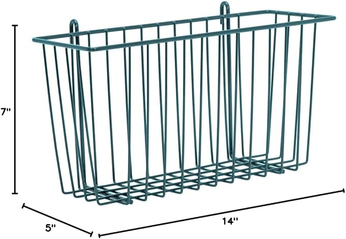 Quantum Storage Systems SG-B1357P Store Grid Basket 13 W x 5 D x 7 H Carbon Steel Epoxy Coated Green NSF
