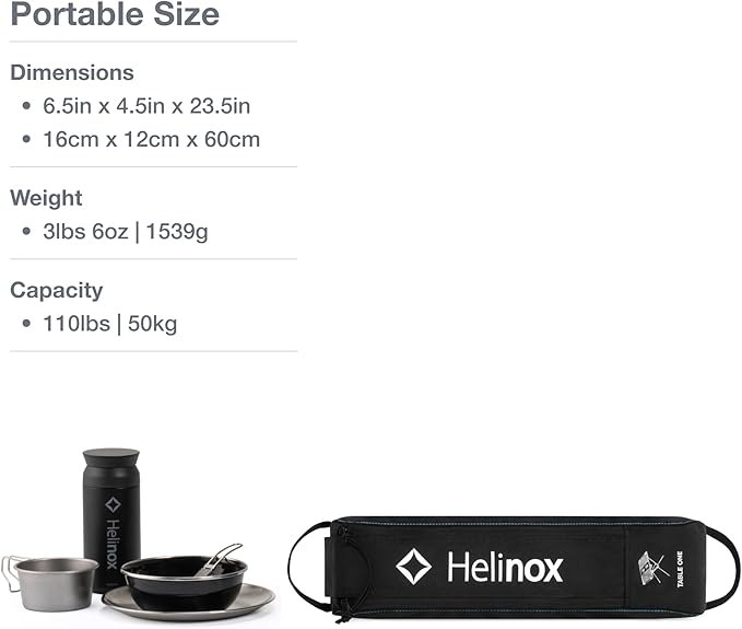 Helinox Table One Lightweight Collapsible Portable Outdoor Camping Table