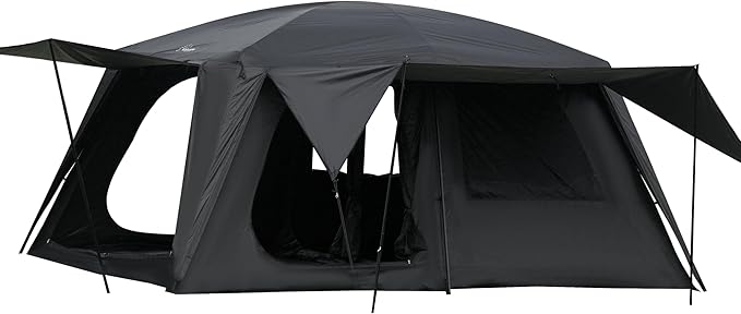 Vidalido 4-6 Person Camping Tent with 3 Door 2 Room Large Family Cabin Tents Double Layer Waterproof Portable Glamping Tent Big Tents for Outdoor Camping Hiking and Backpacking