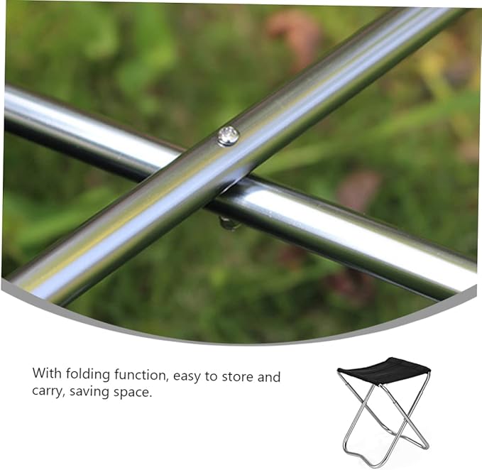 Sturdy Camping Stool Rod Holder Aluminum Alloy Fishing Chair for Outdoor Activities