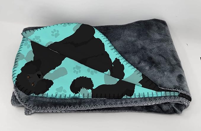 Caroline's Treasures MLM1022TBLT Black Standard Poodle Soft Travel Blanket with Bag Airplane Blanket Indoor Outdoor Camping Blanket for Traveling Picnics Beach Trips Concerts