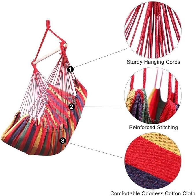 Portable Travel Hammock for Outdoor &amp Indoor Use Strong and Sturdy Hanging Swing Bed Comfortable Garden Chair Lightweight and Easy to Move Ideal for Relaxing Reading and Lounging