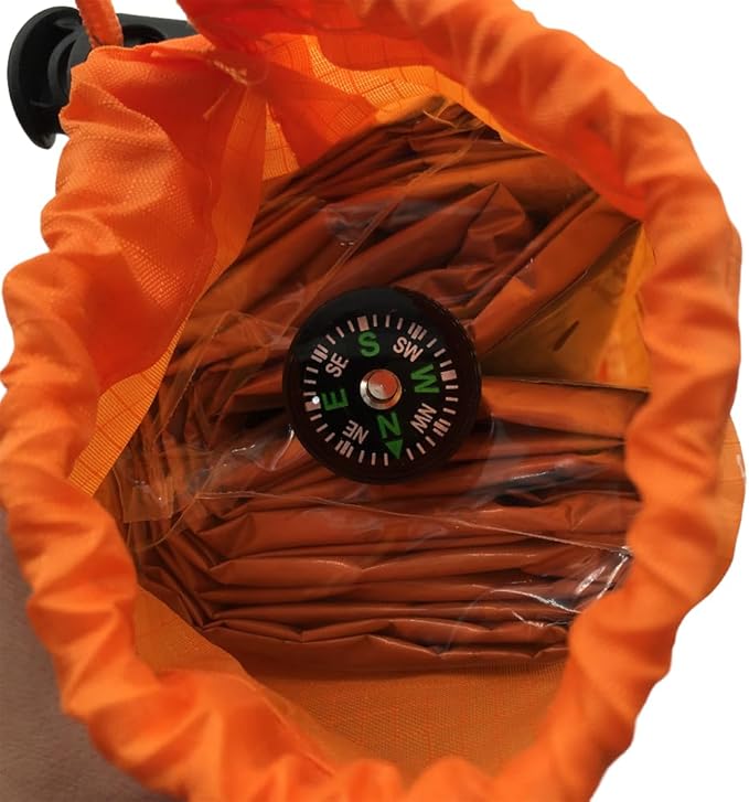 Emergency Sleeping Bag for Survival1 Pack Bivvy Bag Storage Bag with Whistle Camping Hiking Keep Warm Outdoor Adventures