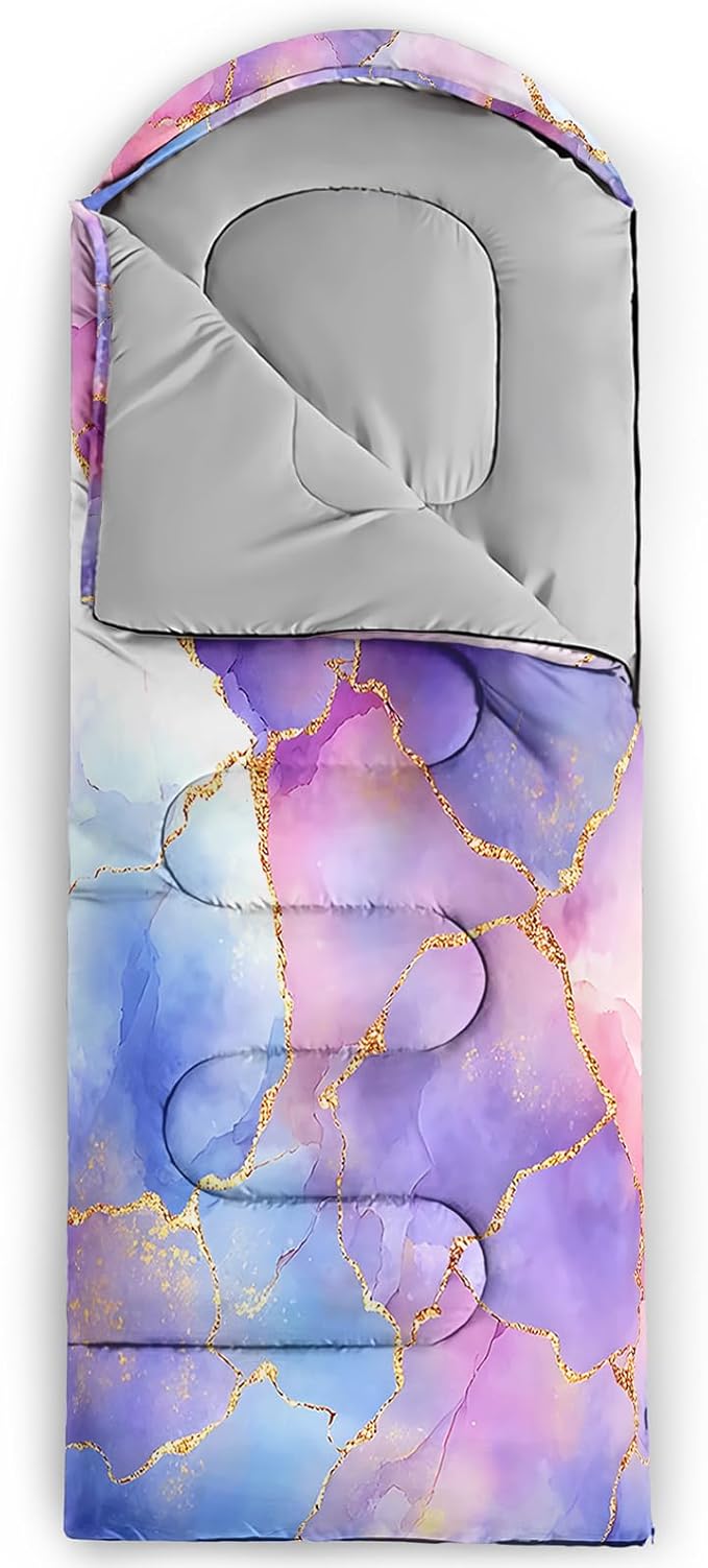AILONEN Cartoon Camping Sleeping Bag for Boys Girls AdultsLightweight &amp Waterproof3 Season Warm &amp Cold WeatherPortablePrinted Sleeping BagTravelingCampingHiking