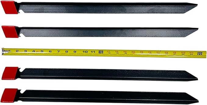 Quictent Heavy Duty Steel Tent Stakes 24-inch Black Durable Ground Pegs for Commercial &amp Long Time Outdoor Use(Black 4-Pack 24)