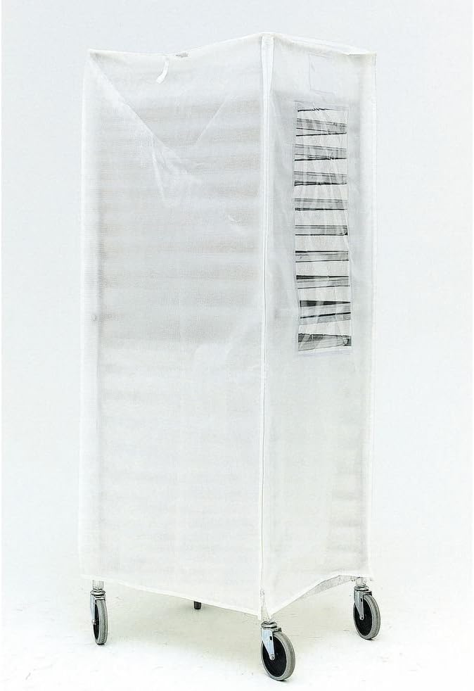 White Pan Rack Cover w/ Zipper 23 x 28 x 62