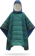Camping Blanket Poncho Wearable Hoodie Blankets Outdoor Waterproof Windproof Warm Durable &amp Portable for Stadium Concerts CarTravel Beach Picnic Grass75 * 52 inch