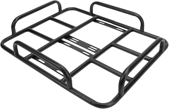 Universal Food Delivery Box Rack Rear Grille Heavy Duty Iron Bracket for Electric Bike and Motorcycle Sturdy Delivery Food Box Base with High Load Capacity