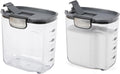 Progressive International ProKeeper+ Clear Plastic Airtight Food Baker's Kitchen Storage Organization Container Canister Set with Magnetic Accessories 2- Piece Set (Sugar 2.5-Quart)