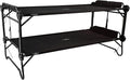 Disc-O-Bed 2XL Outdoor Convertible 2 Person Bench and Double Camping Cot Portable Bed Bunk System for Adults Black