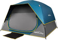 4/6 Person Blackout Camping Tent Easy Setup Waterproof Family Dome Tent for Camping with Rainfly Portable Double Layer Large Family Tent for Outdoor Camping&ampHiking