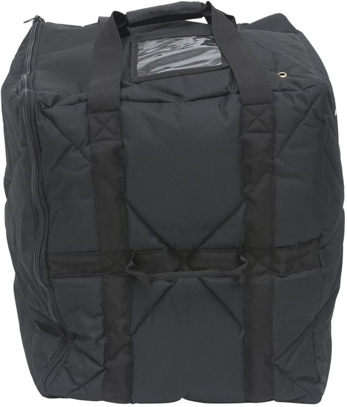 HUBERT Insulated Pizza Delivery Extra Large Bag Black Nylon Side Loading - 18 L x 18 W x 22 H